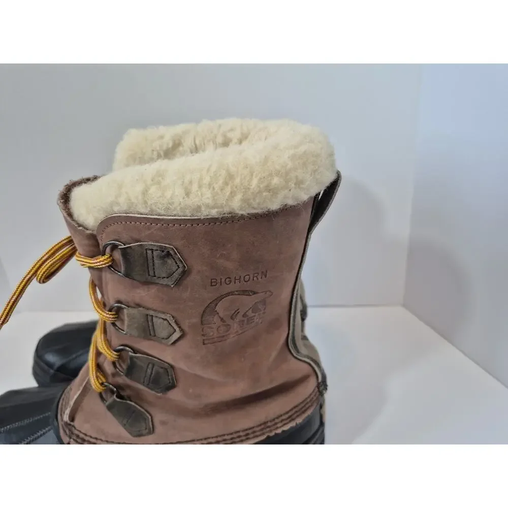 Sorel Kaufman Mens Tan Insulated Winter Snow Boots 10